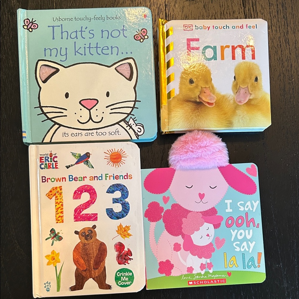 Touchy-Feely Animal and Number Books Set for Babies